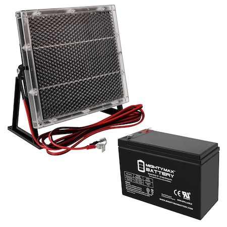 12V 8AH Replacement Battery For DSC BD712 With 12V Solar Panel